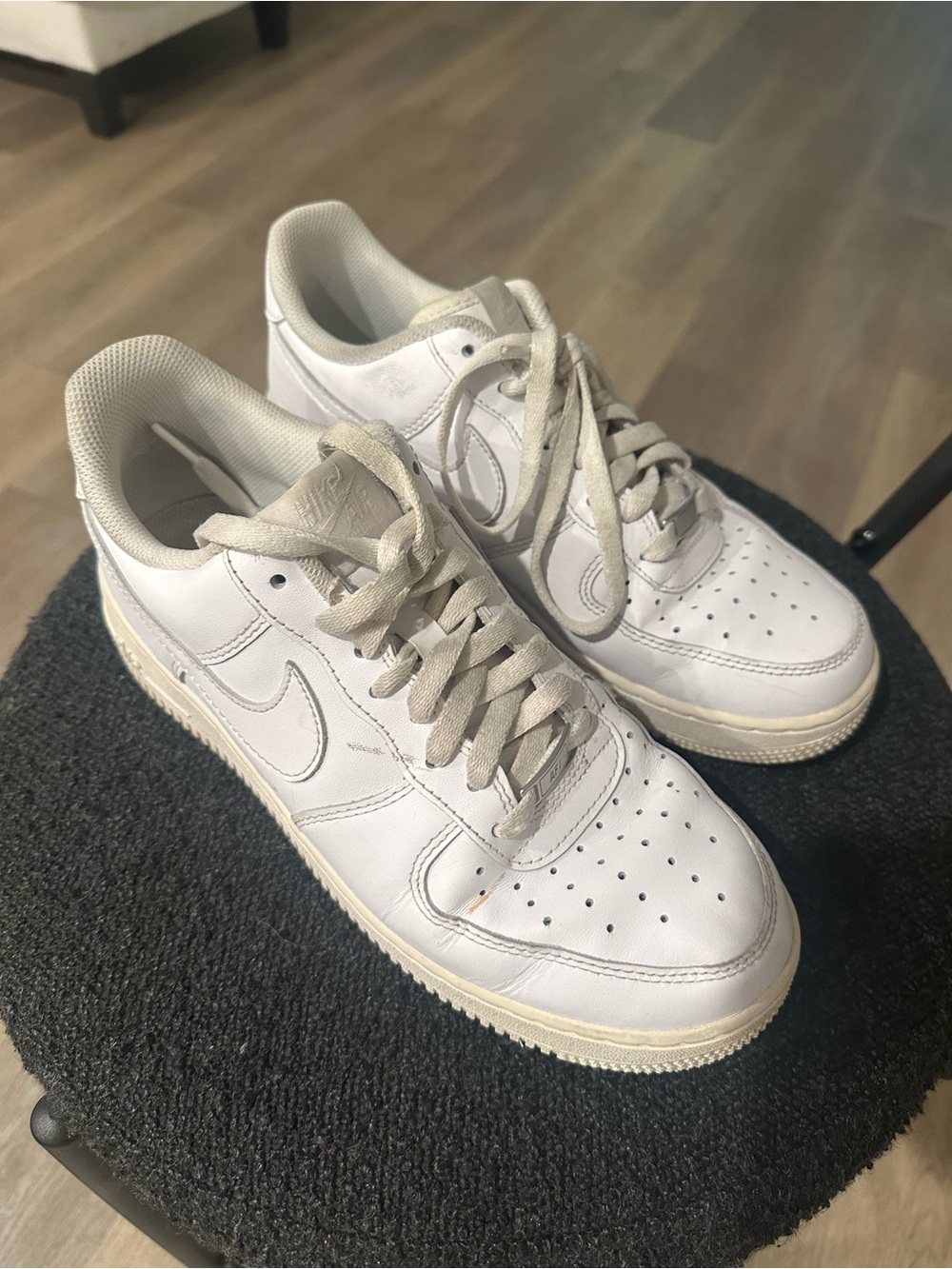 Nike White Low-Top Leather Sneakers